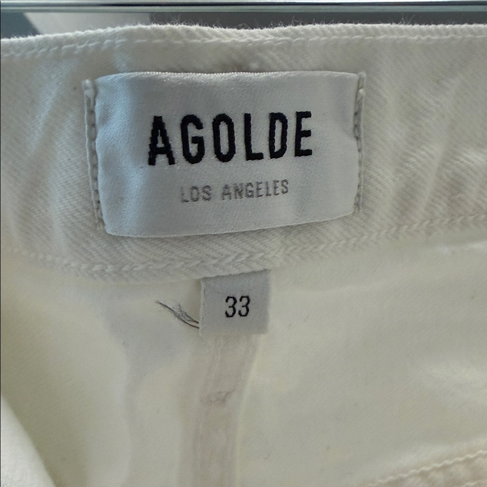 Agolde Off-White Jean Shorts - Picture 3 of 4